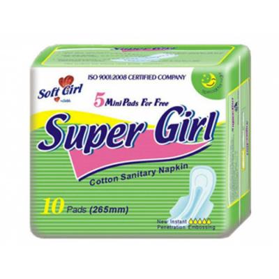 Antibacteriano Perforated Film Days Use Super Girl Sanitary Pads